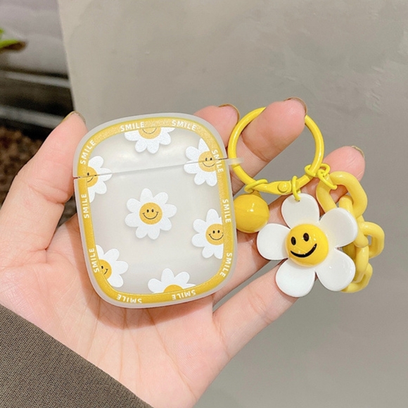Airpods Case Airpods Pro Case Airpods 3rd Gen Case Smile Daisy flower Silicone - Picture 3 of 11